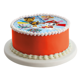 Paw Patrol eetbare taart decoratie ø 16 cm.