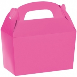 Party box bright pink 12 x 10 x 15 cm.