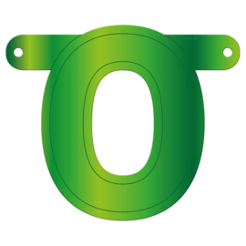 Banner letter O lime groen