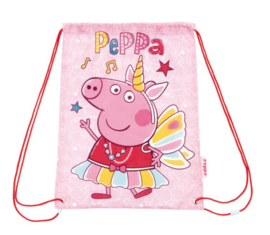 Peppa Pig gymtas Unicorn 33 x 44 cm. (klein vlekje bovenaan de tas)