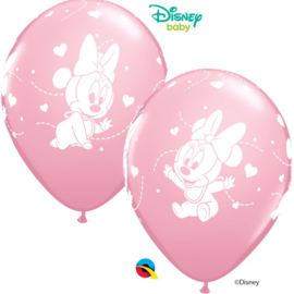 Disney Baby Minnie Mouse roze ballonnen ø 30,48 cm. 6 st.