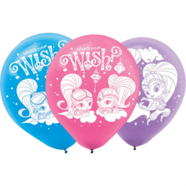 Shimmer and Shine What's your Wish ballonnen ø 22,8 cm. 6 st.