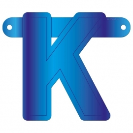 Banner  letter K blauw