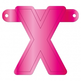 Banner letter X fuchsia