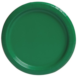 Groene gebakbordjes Emerald Green ø 17,1 cm. 8 st.