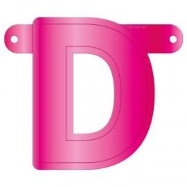 Banner letter D fuchsia