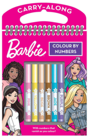 Barbie kleur op nummers en viltstiften