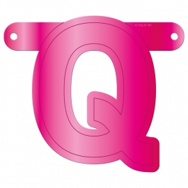 Banner letter Q fuchsia