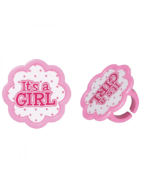 It's a girl cupcake ring 6 st.