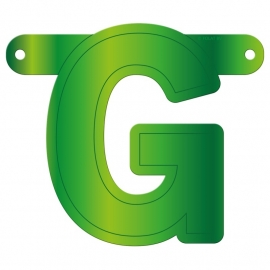 Banner letter G lime groen