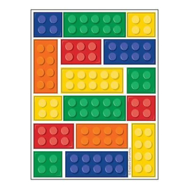 Lego Block party stickervel 4 st.