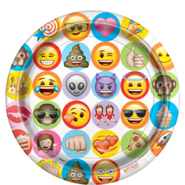 Emoji - Smiley bordjes ø 21,9 cm. 8 st.