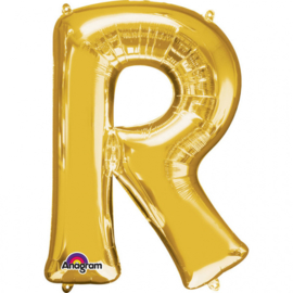 Folieballon letter R goud 58 x 81 cm. (Amscan)
