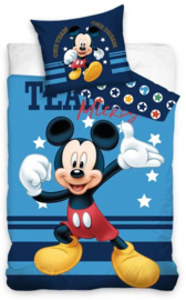 Disney Mickey Mouse dekbedovertek One Team One Dream 140 x 200 cm.