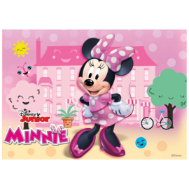 Disney Minnie Mouse eetbare taart decoratie 14,8 x 21 cm.