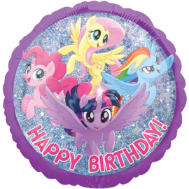 My Little Pony Happy Birthday folieballon ø 45 cm.