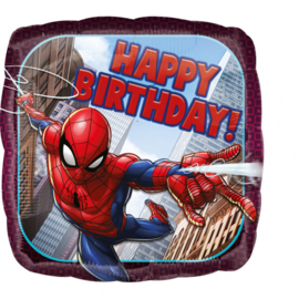 Ultimate Spiderman happy birthday folieballon 43 cm.