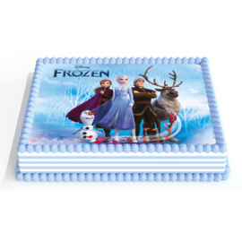 Disney Frozen eetbare taart decoratie 14,8 x 21 cm.