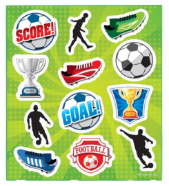 Voetbal stickervel 11,5 x 10 cm.