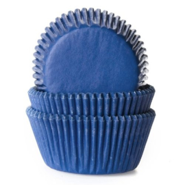 Cupcake vormpjes jeans blauw ø 5 cm. 50 st.