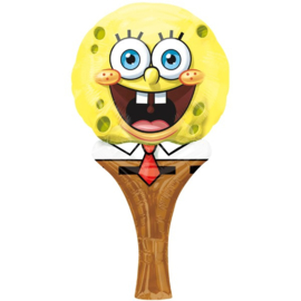 SpongeBob hand folieballon 15 x 30 cm.
