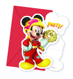 Disney Mickey Mouse Roadster Racers uitnodigingen 6 st.