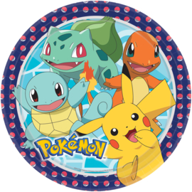 Pokémon bordjes party ø 23 cm. 8 st.