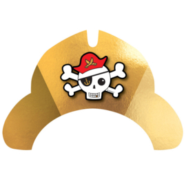 Piraten feesthoedjes Pirates Map 8 st.