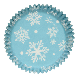 Sneeuwvlok cupcake vormpjes ø 5 cm. 48 st.