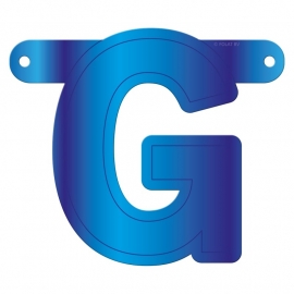 Banner letter G blauw