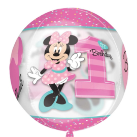 Disney Minnie Mouse 1st birthday see thru ballon