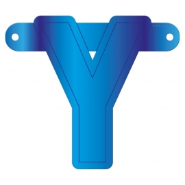 Banner letter Y blauw