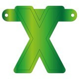 Banner letter X lime groen