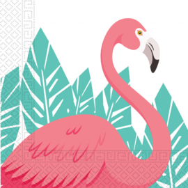 Flamingo servetten 33 x 33 cm. 20 st.