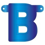 Banner letter B blauw
