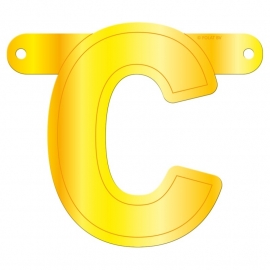 Banner letter C geel
