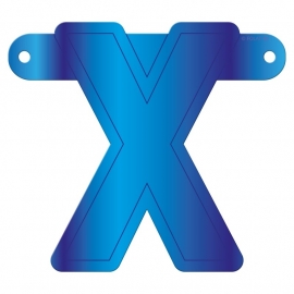 Banner letter X blauw