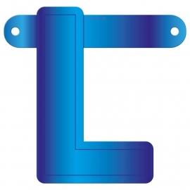 Banner letter L blauw