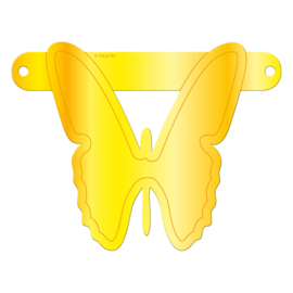 Banner symbool vlinder geel