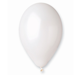 Ballon metallic wit ø 30 cm. 10 st. (Belbal)