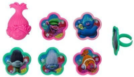 Trolls cupcake ring 6 st.