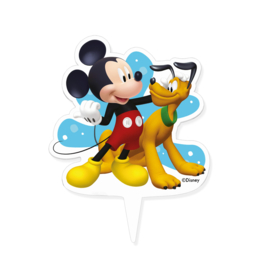 Disney Mickey Mouse en Pluto taart kaars 2D 7,5 cm.