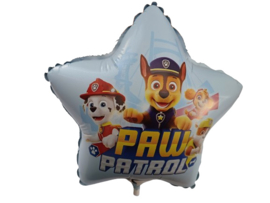 Paw Patrol mini ster folieballon 18 cm. (gevuld met lucht)