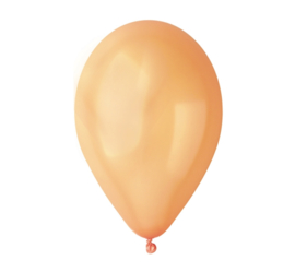 Ballon metallic zalm ø 30 cm. 10 st.