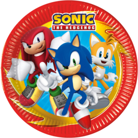 Sonic bordjes party ø 23 cm. 8 st.
