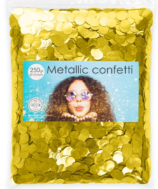 Confetti metallic goud ø 1 cm. 250 gr.