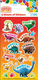 Dinosaurus uitdeel stickervel 6 st.