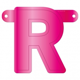 Banner letter R fuchsia