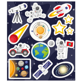 Space stickervel 11,5 x 10 cm.