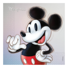 Disney 100 servetten Mickey 33 x 33 cm. 20 st.